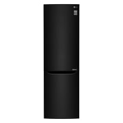 Čelní pohled na Hrubý objem 348 l | 240 kWh/rok | LG Lineární invertorový kompresor | LG Total No Frost | Multi-Air Flow™ | NatureFRESH | Vnitřní LED displej | Smart Diagnosis™ GBB59WBJZS