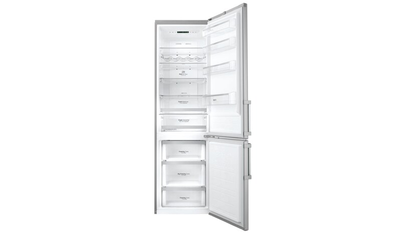 LG Hrubý objem 375 l | 178 kWh/rok | LG Lineární invertorový kompresor | LG Total No Frost | Multi-Air Flow™ | NatureFRESH | Vnitřní LED displej | Smart Diagnosis™, GBB60NSGFE