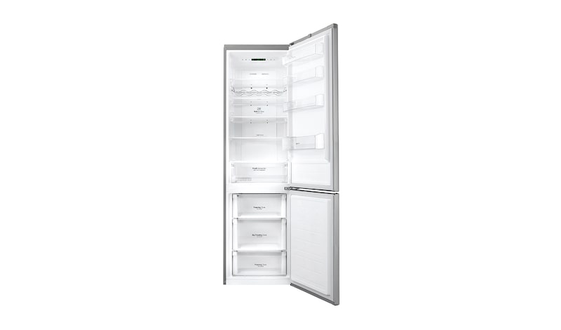 LG Hrubý objem 375 l | 178 kWh/rok | LG Lineární invertorový kompresor | LG Total No Frost | Multi-Air Flow™ | NatureFRESH | Vnitřní LED displej | Smart Diagnosis™, GBB60PZEFS