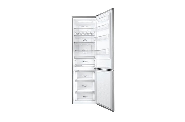 LG Hrubý objem 375 l | 266 kWh/rok | LG Lineární invertorový kompresor | LG Total No Frost | Multi-Air Flow™ | NatureFRESH | Vnější LED displej | Smart Diagnosis™, GBB60PZFZS