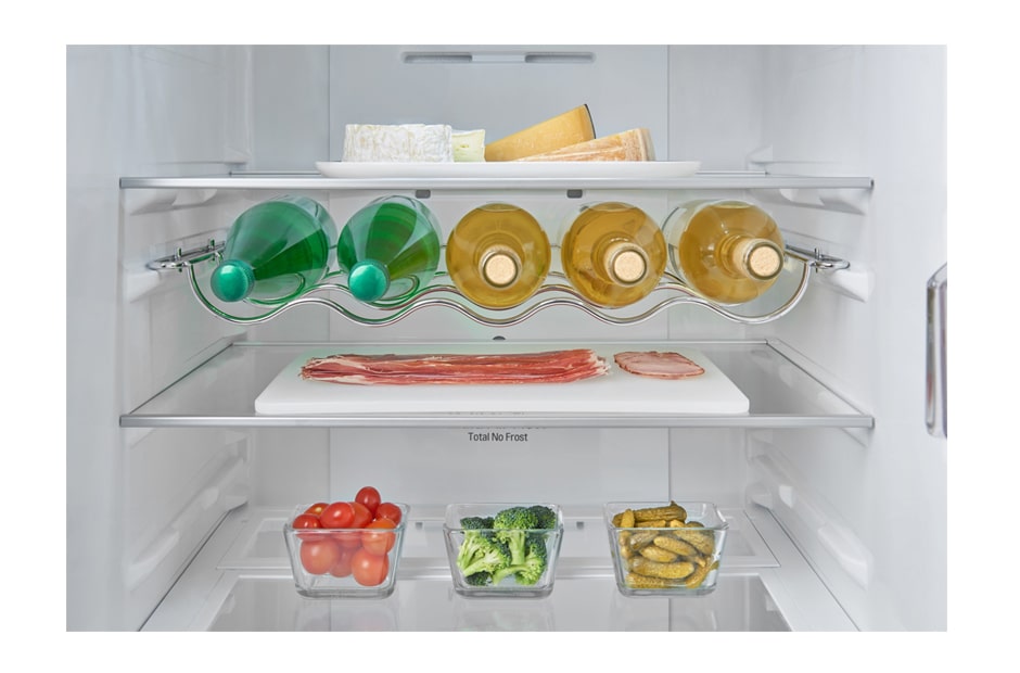 LG Hrubý objem 375 l | 178 kWh/rok | LG Lineární invertorový kompresor | LG Total No Frost | Multi-Air Flow™ | NatureFRESH | Vnitřní LED displej | Smart Diagnosis™, GBB60PZGFB