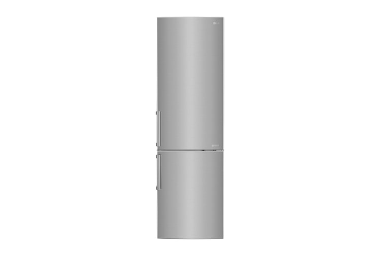 Čelní pohled na Hrubý objem 375 l | 178 kWh/rok | LG Lineární invertorový kompresor | LG Total No Frost | Multi-Air Flow™ | NatureFRESH | Vnitřní LED displej | Smart Diagnosis™ GBB60PZGFB