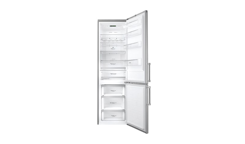 LG Hrubý objem 375 l | 178 kWh/rok | LG Lineární invertorový kompresor | LG Total No Frost | Multi-Air Flow™ | NatureFRESH | Vnitřní LED displej | Smart Diagnosis™, GBB60PZGFB