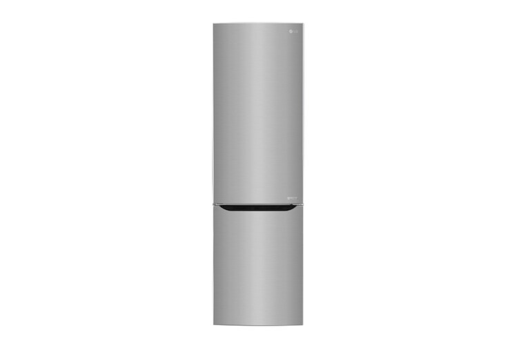 Čelní pohled na Hrubý objem 375 l | 178 kWh/rok | LG Lineární invertorový kompresor | LG Total No Frost | Multi-Air Flow™ | NatureFRESH | Vnitřní LED displej | Smart Diagnosis™ GBB60PZGFS