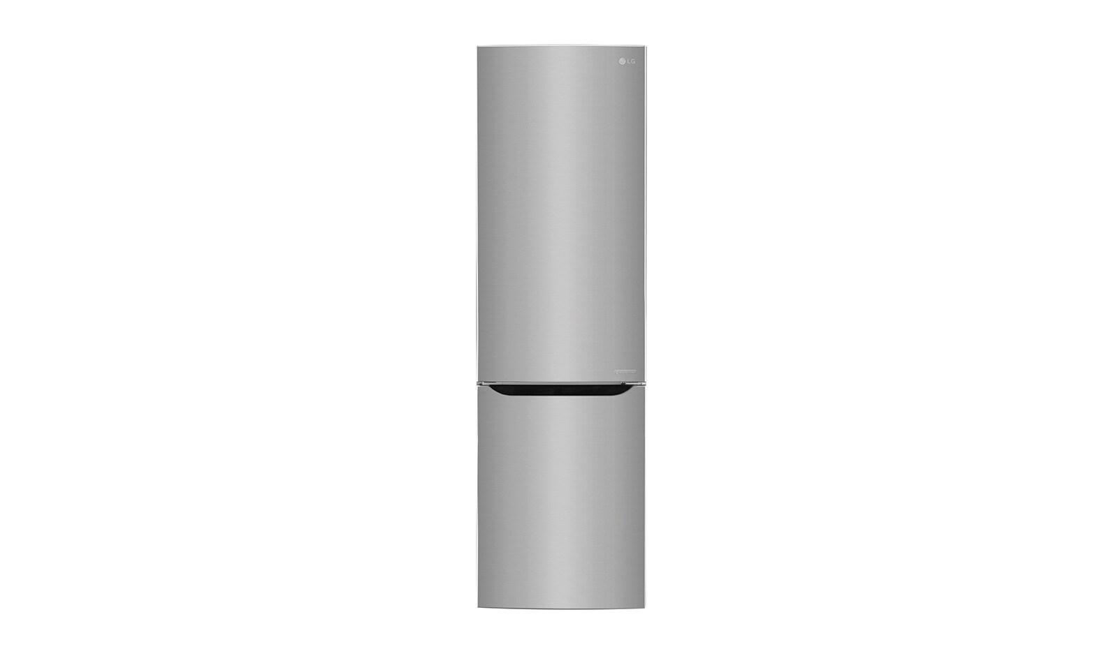 Čelní pohled na Hrubý objem 375 l | 266 kWh/rok | LG Lineární invertorový kompresor | LG Total No Frost | Multi-Air Flow™ | NatureFRESH | Vnitřní LED displej | Smart Diagnosis™ GBB60PZGZS