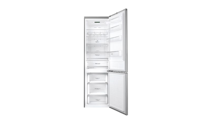 LG Hrubý objem 375 l | 266 kWh/rok | LG Lineární invertorový kompresor | LG Total No Frost | Multi-Air Flow™ | NatureFRESH | Vnitřní LED displej | Smart Diagnosis™, GBB60PZGZS