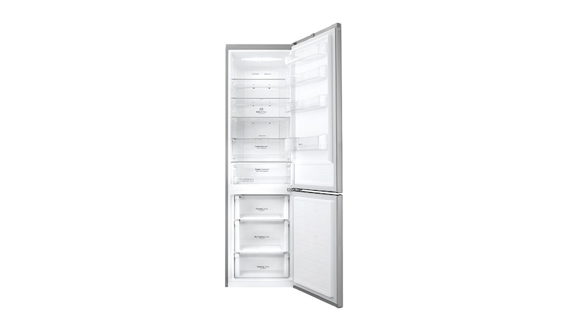 LG Hrubý objem 375 l | 178 kWh/rok | LG Lineární invertorový kompresor | LG Total No Frost | Multi-Air Flow™ | NatureFRESH | Vnější LED displej | Smart Diagnosis™, GBB60PZMFS