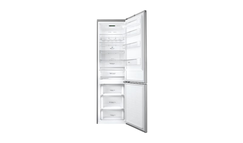 LG Hrubý objem 375 l | 178 kWh/rok | LG Lineární invertorový kompresor | LG Total No Frost | Multi-Air Flow™ | NatureFRESH | Vnitřní LED displej | Smart Diagnosis™, GBB60SAGFS