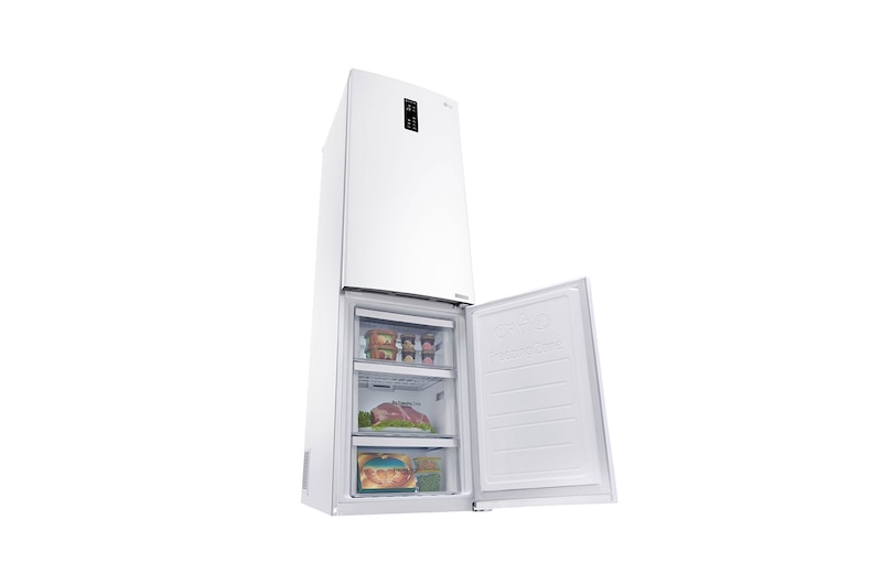 LG Hrubý objem 375 l | 178 kWh/rok | LG Lineární invertorový kompresor | LG Total No Frost | Multi-Air Flow™ | NatureFRESH | Vnější LED displej | ThinQ™ + WiFi, GBB60SWFFS