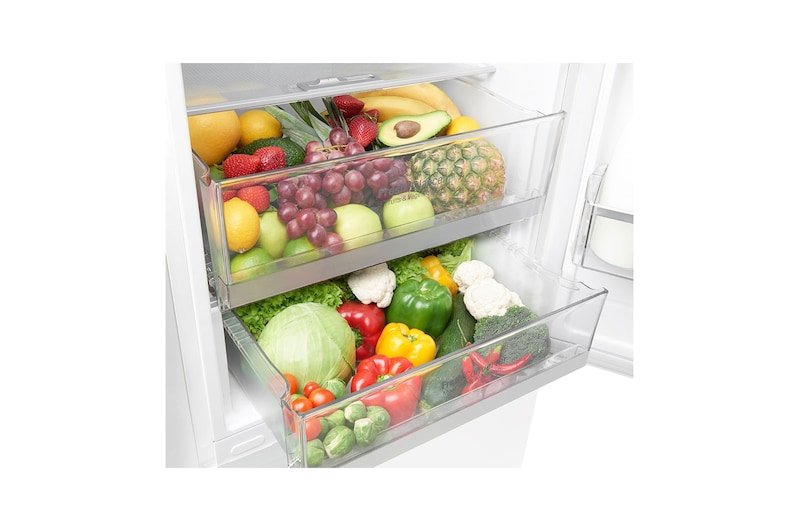 LG Hrubý objem 375 l | 178 kWh/rok | LG Lineární invertorový kompresor | LG Total No Frost | Multi-Air Flow™ | NatureFRESH | Vnější LED displej | ThinQ™ + WiFi, GBB60SWFFS