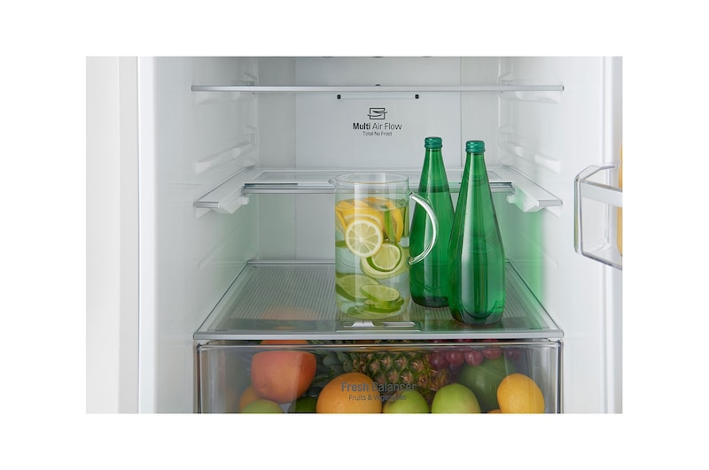 LG Hrubý objem 375 l | 178 kWh/rok | LG Lineární invertorový kompresor | LG Total No Frost | Multi-Air Flow™ | NatureFRESH | Vnější LED displej | ThinQ™ + WiFi, GBB60SWFFS