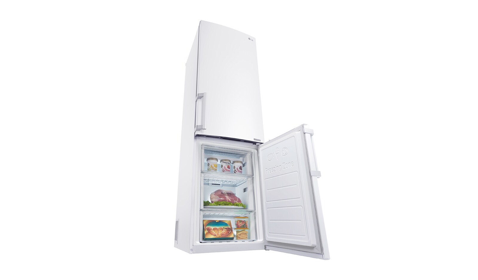 LG Hrubý objem 375 l | 178 kWh/rok | LG Lineární invertorový kompresor | LG Total No Frost | Multi-Air Flow™ | NatureFRESH | Vnitřní LED displej | Smart Diagnosis™, GBB60SWGFE
