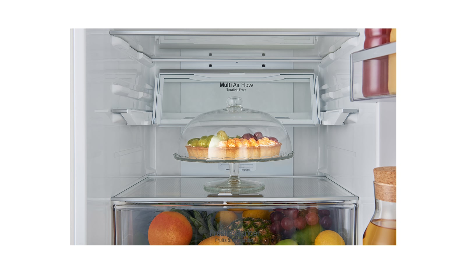 LG Hrubý objem 375 l | 178 kWh/rok | LG Lineární invertorový kompresor | LG Total No Frost | Multi-Air Flow™ | NatureFRESH | Vnitřní LED displej | Smart Diagnosis™, GBB60SWGFE