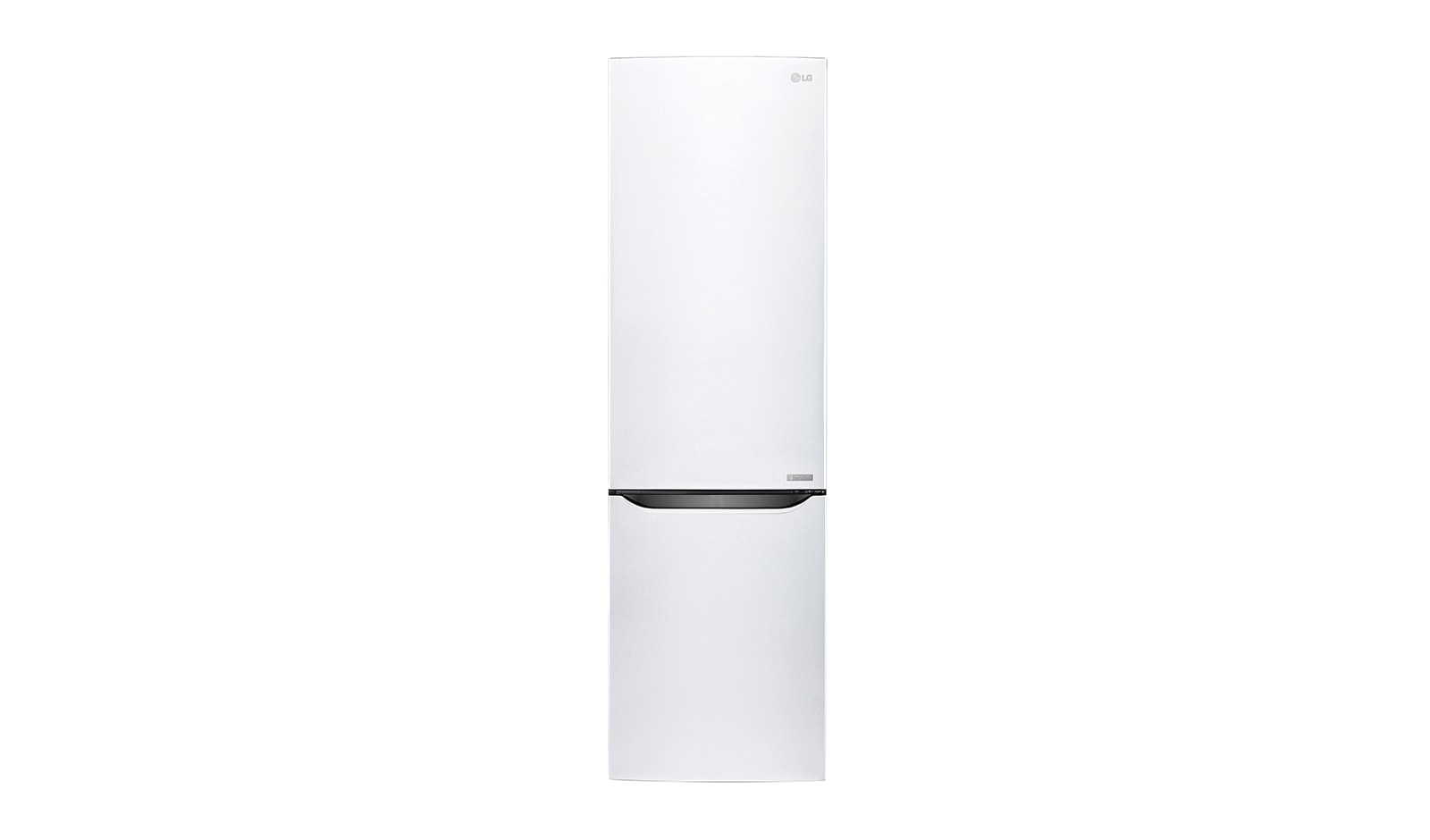 Čelní pohled na Hrubý objem 375 l | 178 kWh/rok | LG Lineární invertorový kompresor | LG Total No Frost | Multi-Air Flow™ | NatureFRESH | Vnitřní LED displej | Smart Diagnosis™ GBB60SWGFS