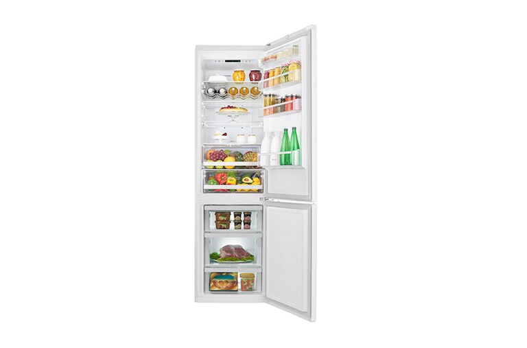 LG Hrubý objem 375 l | 178 kWh/rok | LG Lineární invertorový kompresor | LG Total No Frost | Multi-Air Flow™ | NatureFRESH | Vnitřní LED displej | Smart Diagnosis™, GBB60SWGFS