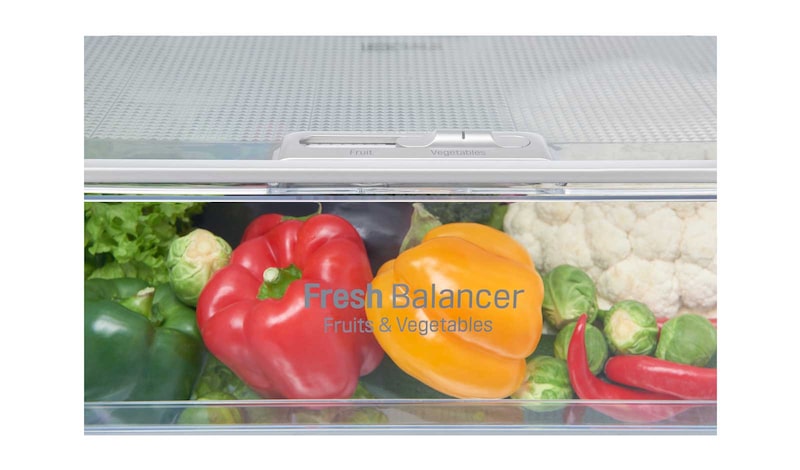 LG Hrubý objem 375 l | 178 kWh/rok | LG Lineární invertorový kompresor | LG Total No Frost | Multi-Air Flow™ | NatureFRESH | Vnější LED displej | ThinQ™ + WiFi, GBB60SWMFS