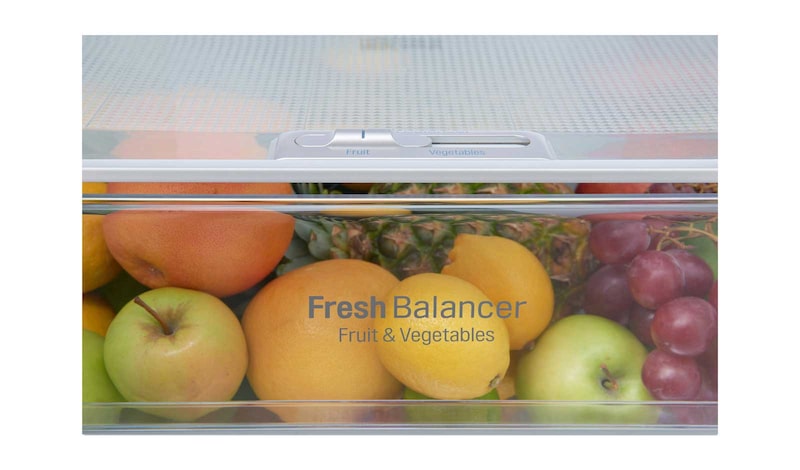 LG Hrubý objem 375 l | 178 kWh/rok | LG Lineární invertorový kompresor | LG Total No Frost | Multi-Air Flow™ | NatureFRESH | Vnější LED displej | ThinQ™ + WiFi, GBB60SWMFS