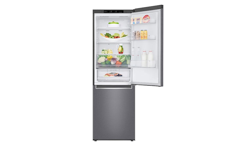 LG Kombinovaná chladnička LG | E | Hrubý objem 374 l | 267 kWh/rok | Smart invertorový kompresor | Total No Frost | DoorCooling+™ | Vnitřní LED displej | Smart Diagnosis™, GBB61DSJMN