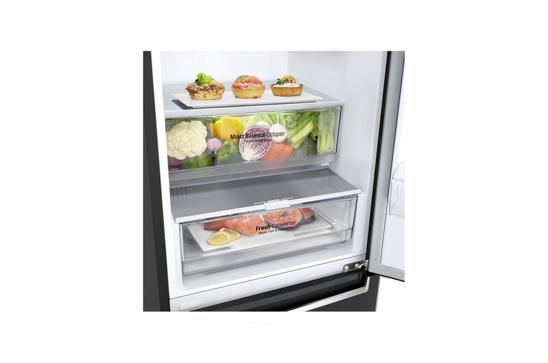 LG Kombinovaná chladnička LG | C | 341 l |DoorCooling+™|Černá/šedá, GBB61MCGCN1