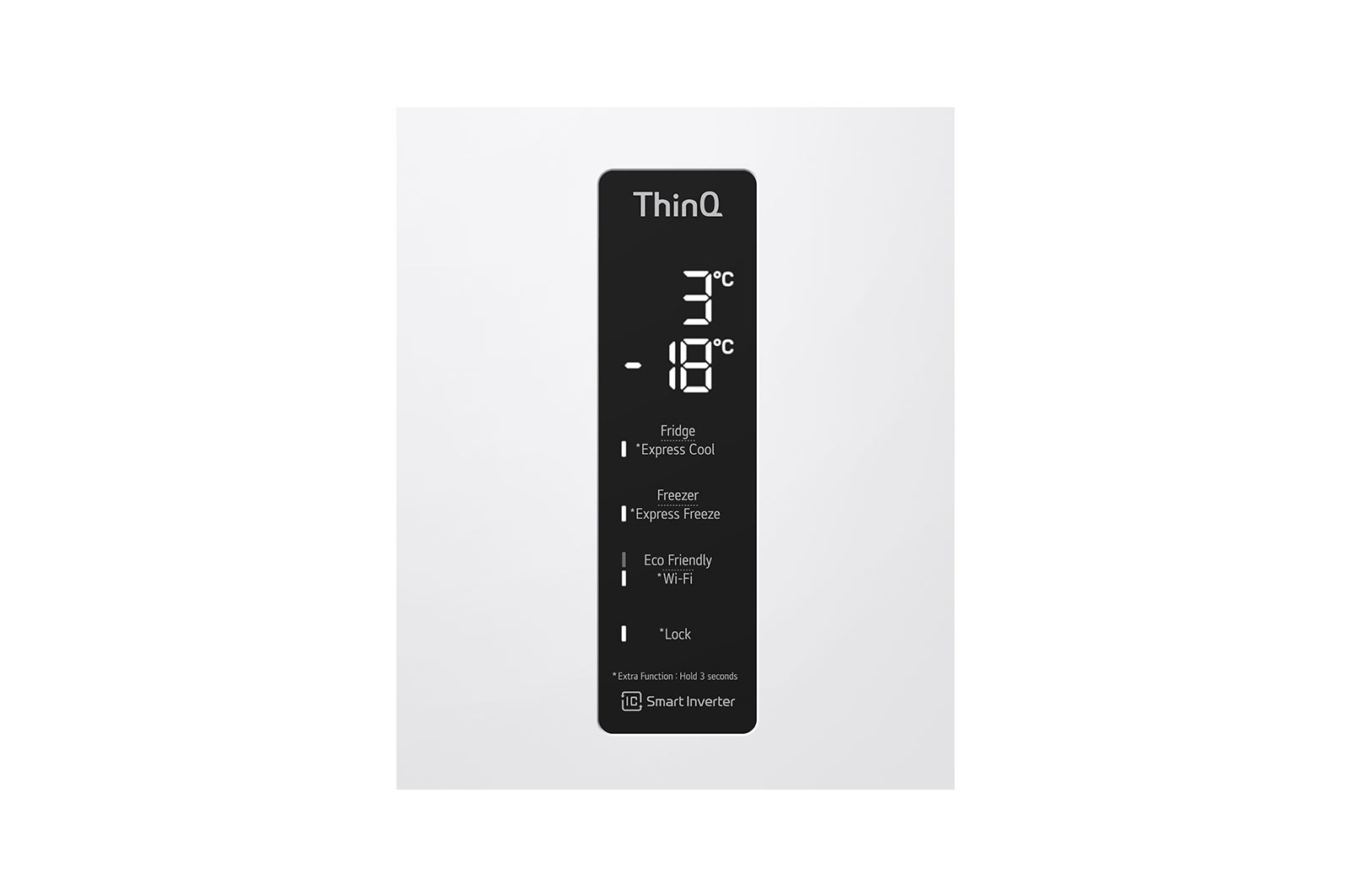 LG Kombinovaná chladnička LG | E | Hrubý objem 374 l | 253 kWh/rok | Smart invertorový kompresor | Total No Frost | DoorCooling+™ | Vnější LED displej | ThinQ™ + WiFi, GBB61SWHMN
