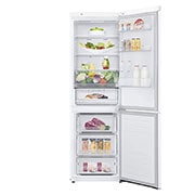 LG Kombinovaná chladnička LG | E | Hrubý objem 374 l | 253 kWh/rok | Smart invertorový kompresor | Total No Frost | DoorCooling+™ | Vnější LED displej | ThinQ™ + WiFi, GBB61SWHMN