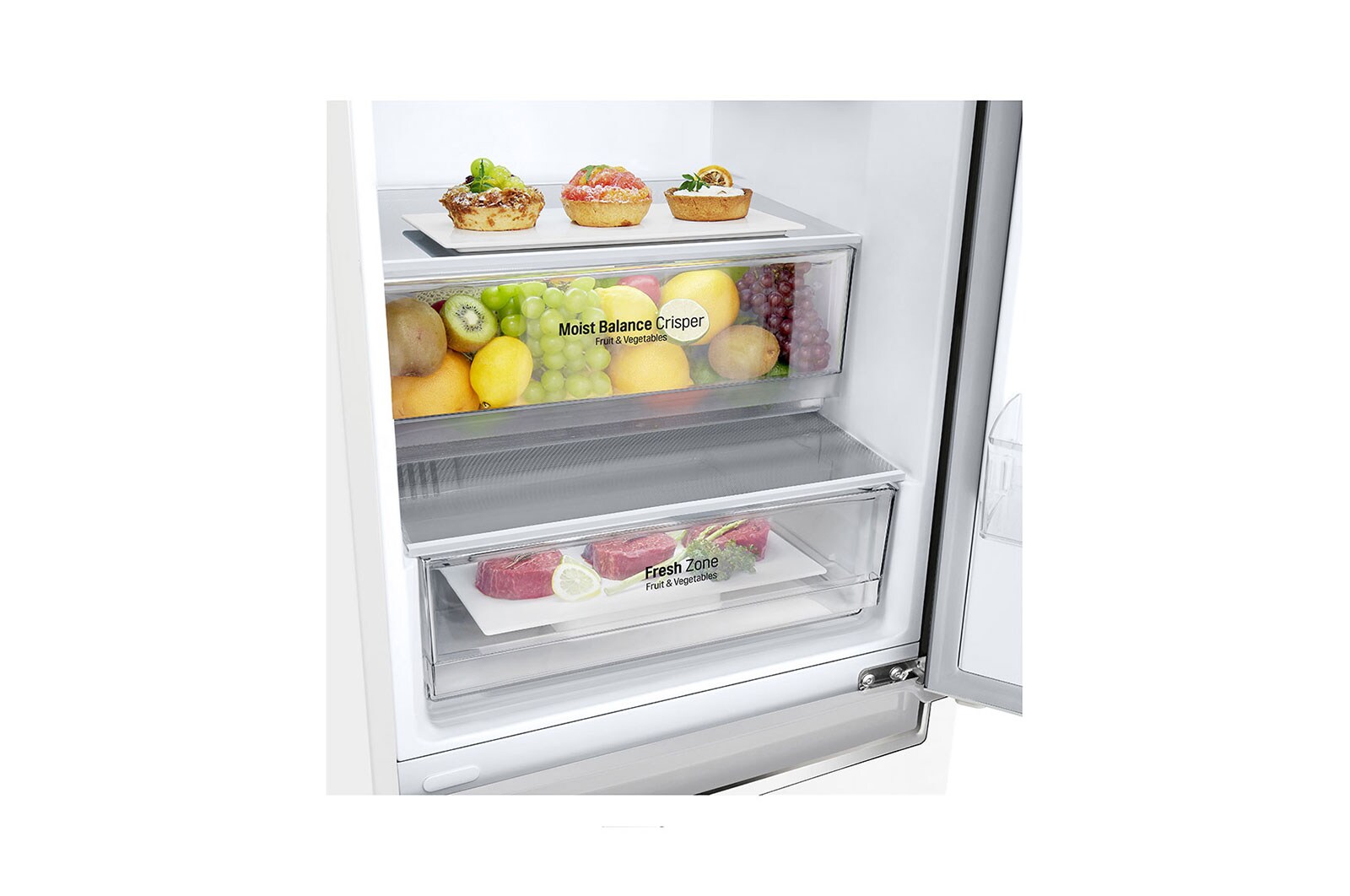 LG Kombinovaná chladnička LG | E | 341 l | Smart Invertorový kompresor | DoorCooling+™, GBB61SWJMN