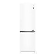 Čelní pohled na E | Hrubý objem 374 l | 255 kWh/rok | LG Lineární invertorový kompresor | LG Total No Frost | DoorCooling&#43;™ | Vnitřní LED displej | Smart Diagnosis™ GBB61SWJZN