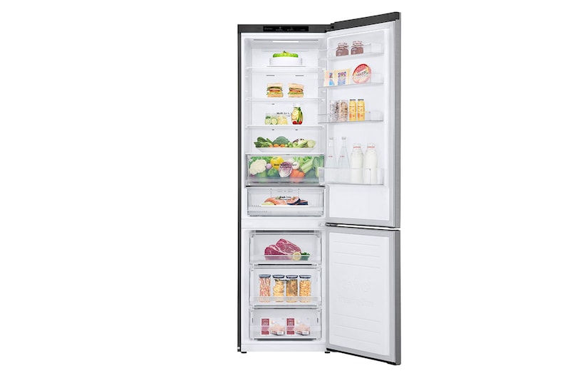 LG Kombinovaná chladnička | E | Hrubý objem 419 l | 257 kWh/rok | LG Smart invertorový kompresor | LG Total No Frost | DoorCooling+™ | Smart Diagnosis™, GBB62PZJMN
