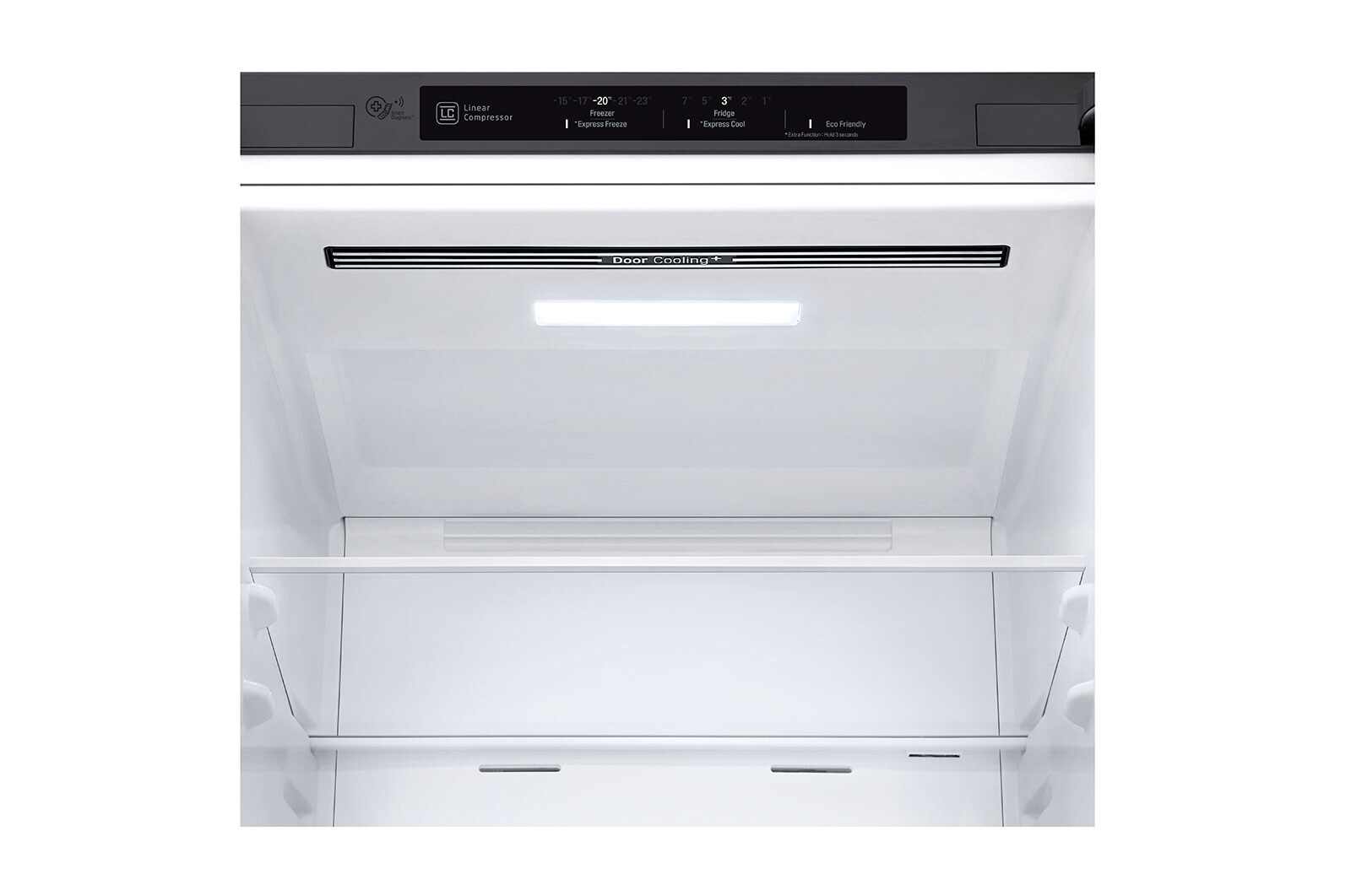 LG E | Hrubý objem 419 l | 268 kWh/rok | LG Lineární invertorový kompresor | LG Total No Frost | DoorCooling+™ | Vnitřní LED displej | Smart Diagnosis™, GBB62PZJZN