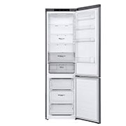 LG E | Hrubý objem 419 l | 268 kWh/rok | LG Lineární invertorový kompresor | LG Total No Frost | DoorCooling+™ | Vnitřní LED displej | Smart Diagnosis™, GBB62PZJZN
