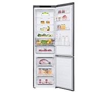 LG E | Hrubý objem 419 l | 268 kWh/rok | LG Lineární invertorový kompresor | LG Total No Frost | DoorCooling+™ | Vnitřní LED displej | Smart Diagnosis™, GBB62PZJZN