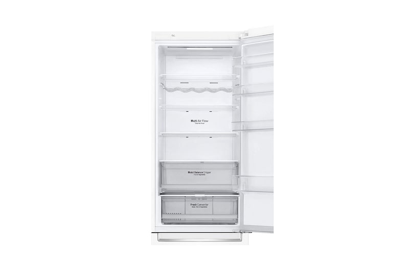 LG Kombinovaná chladnička LG | D | Hrubý objem 419 l | 215 kWh/rok | Lineární invertorový kompresor | Total No Frost™ | DoorCooling+™ | Vnější LED displej | ThinQ™ + WiFi, GBB62SWFFN