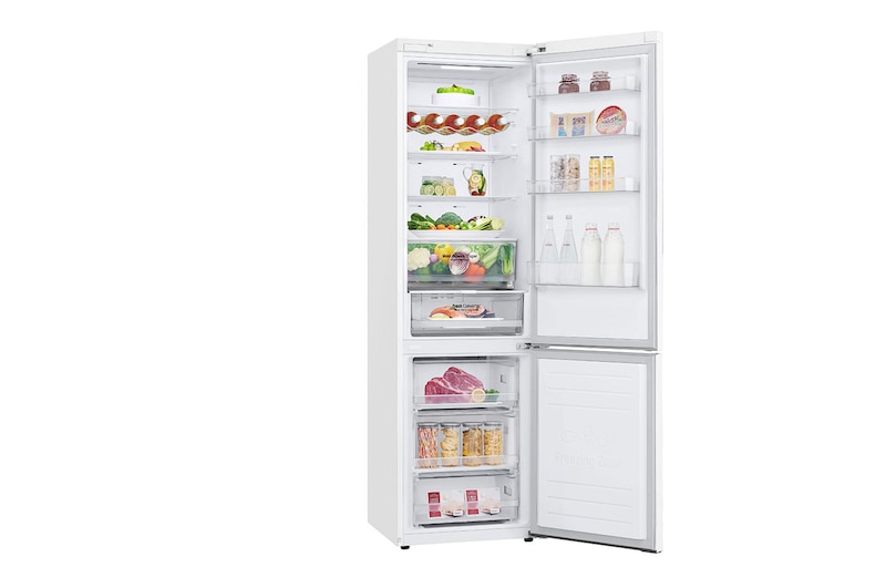 LG Kombinovaná chladnička LG | D | Hrubý objem 419 l | 215 kWh/rok | Lineární invertorový kompresor | Total No Frost™ | DoorCooling+™ | Vnější LED displej | ThinQ™ + WiFi, GBB62SWFFN