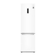 Pohled zepředu na 384L ThinQ+WiFi DoorCooling+™ Kombinovaná chladnička, Bílá GBB62SWFGN