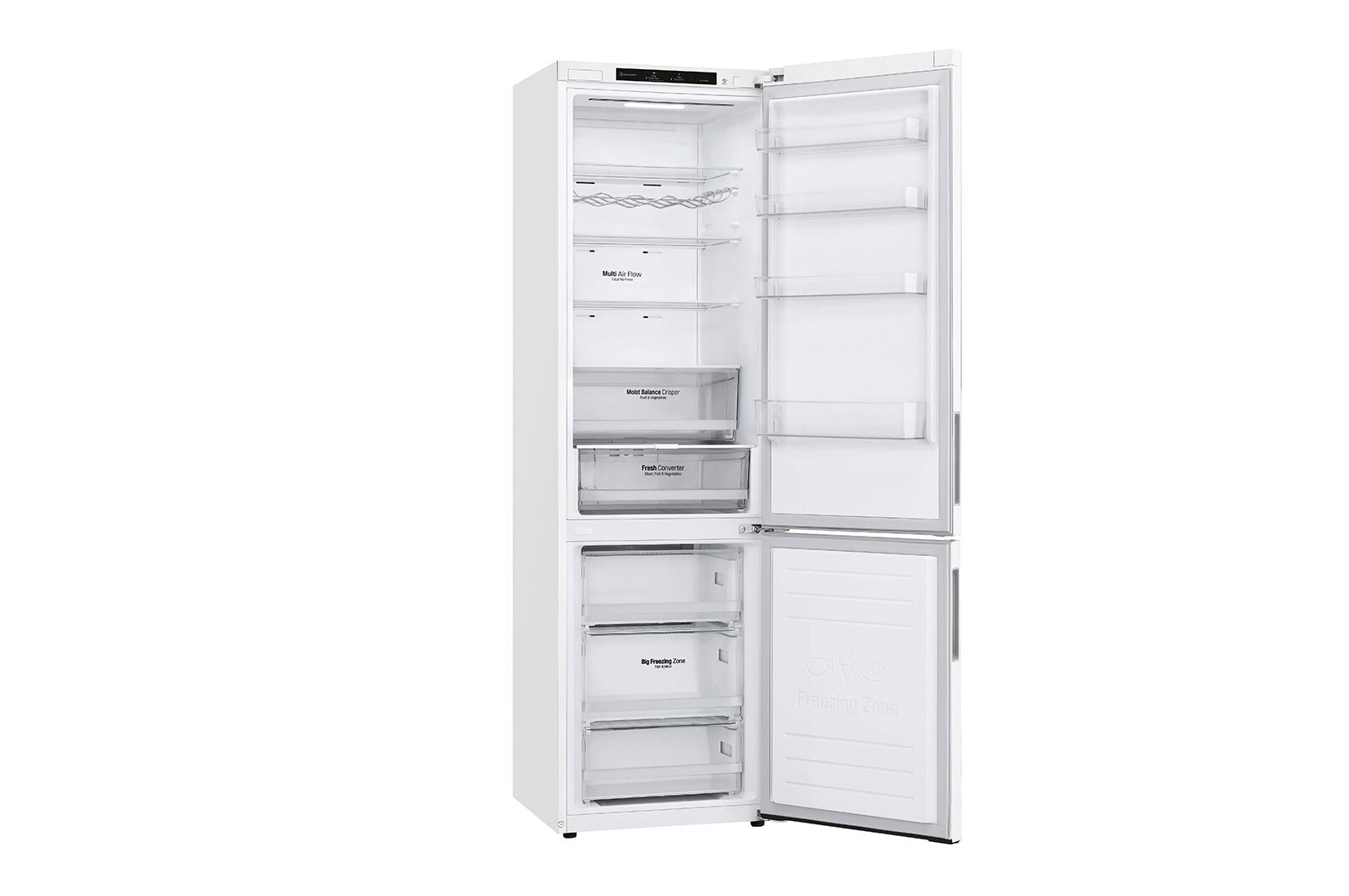 LG Kombinovaná chladnička LG | C | 387 l | Smart Invertorový kompresor | DoorCooling+™, GBB62SWGCC1