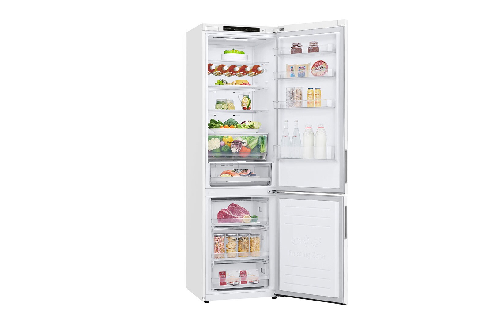 LG Kombinovaná chladnička LG | C | 387 l | Smart Invertorový kompresor | DoorCooling+™, GBB62SWGCC1