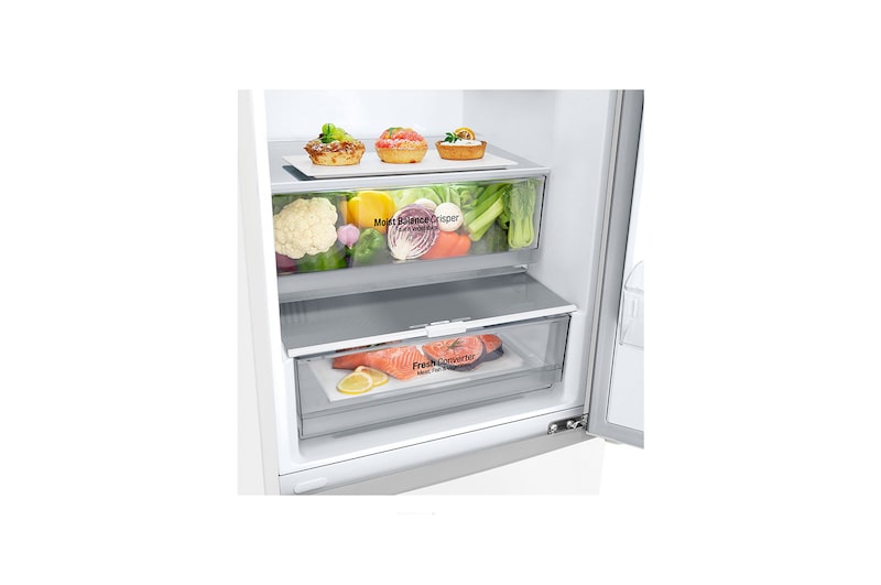 LG Kombinovaná chladnička | C | Hrubý objem 419 l | 172 kWh/rok | LG Lineární invertorový kompresor | LG Total No Frost | DoorCooling+™ | Vnitřní LED displej | Smart Diagnosis™, GBB62SWGCC