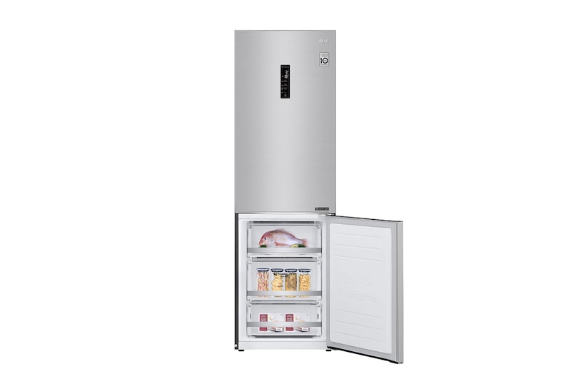 LG E | Hrubý objem 374 l | 273 kWh/rok | LG Lineární invertorový kompresor | LG Total No Frost | DoorCooling+™ | Vnější LED displej | ThinQ™ + WiFi, GBB71NSDZN