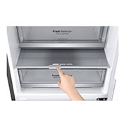 LG E | Hrubý objem 374 l | 273 kWh/rok | LG Lineární invertorový kompresor | LG Total No Frost | DoorCooling+™ | Vnější LED displej | ThinQ™ + WiFi, GBB71PZDZN
