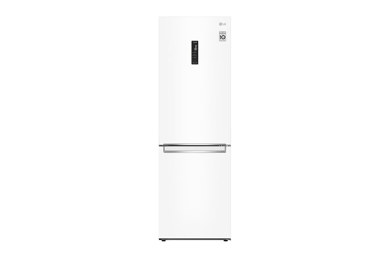 Čelní pohled na Kombinovaná chladnička LG | E | 341 l | Smart Invertorový kompresor | DoorCooling+™ GBB71SWDMN