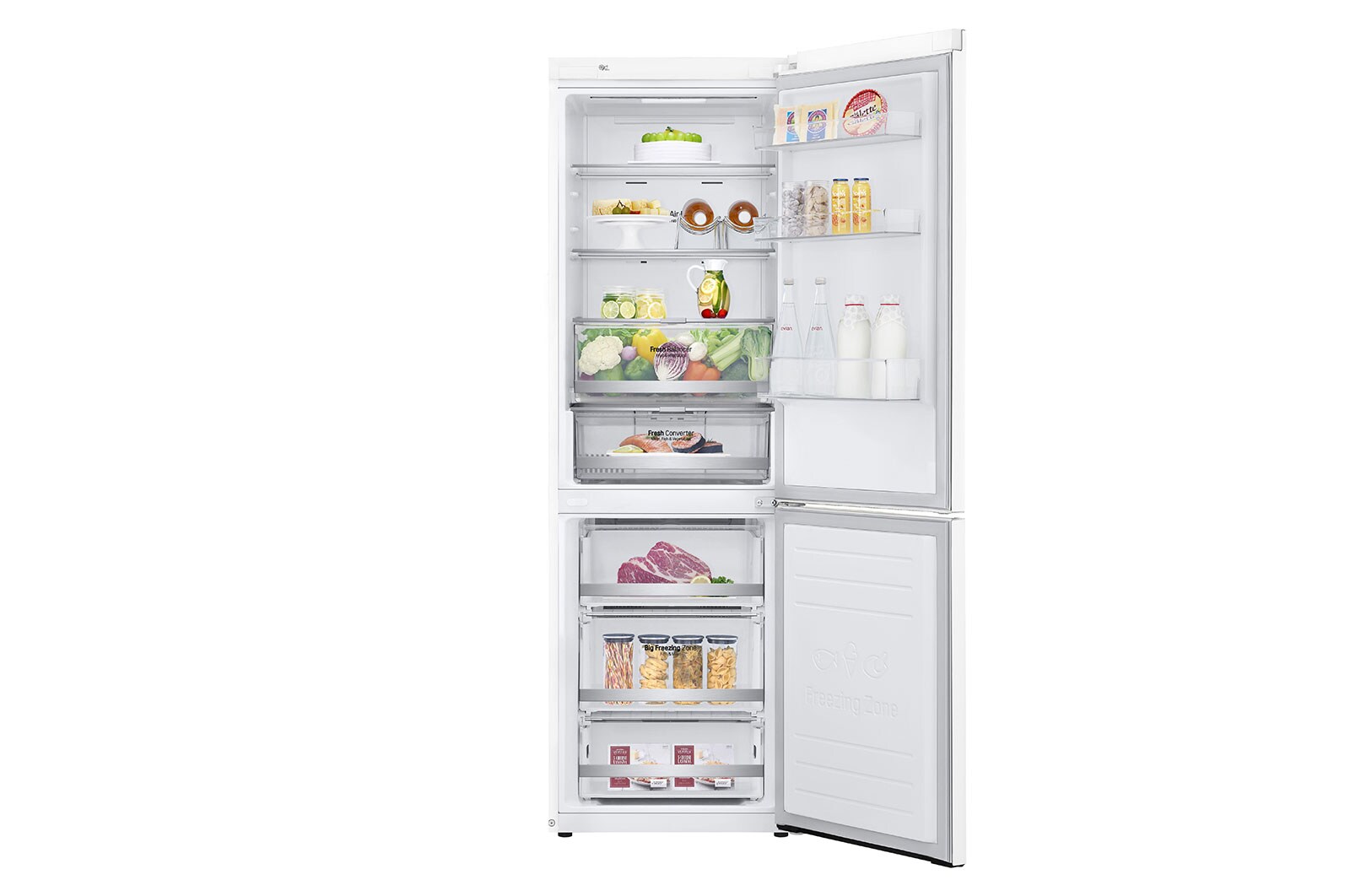 LG Kombinovaná chladnička LG | E | 341 l | Smart Invertorový kompresor | DoorCooling+™, GBB71SWDMN