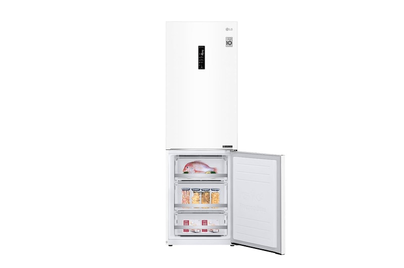 LG E | Hrubý objem 374 l | 273 kWh/rok | LG Lineární invertorový kompresor | LG Total No Frost | DoorCooling+™ | Vnější LED displej | ThinQ™ + WiFi, GBB71SWDZN