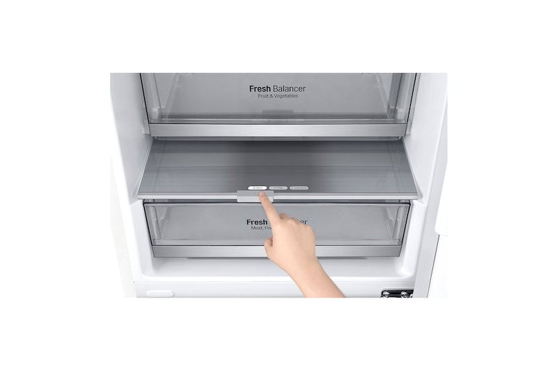 LG E | Hrubý objem 374 l | 273 kWh/rok | LG Lineární invertorový kompresor | LG Total No Frost | DoorCooling+™ | Vnější LED displej | ThinQ™ + WiFi, GBB71SWDZN