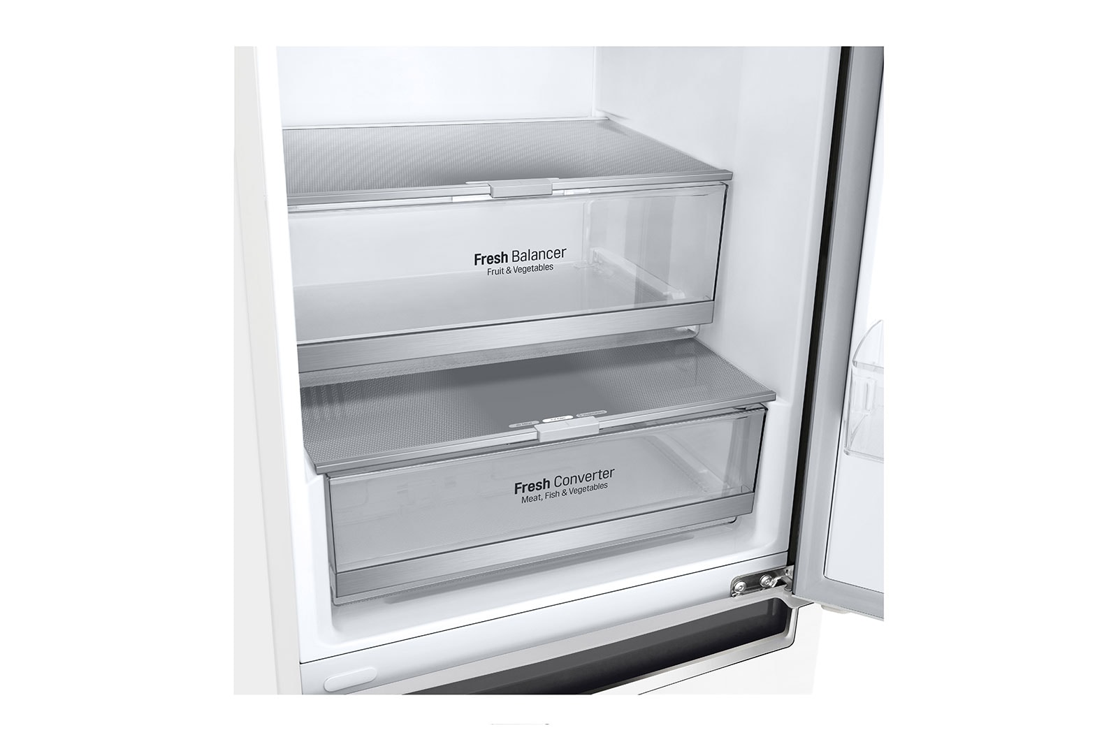LG ﻿Kombinovaná chladnička | D | Hrubý objem 374 l | 214 kWh/rok | LG Lineární invertorový kompresor | LG Total No Frost | DoorCooling+™ | Vnitřní LED displej | Smart Diagnosis™, GBB71SWEFN