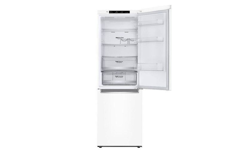 LG ﻿Kombinovaná chladnička | D | Hrubý objem 374 l | 214 kWh/rok | LG Lineární invertorový kompresor | LG Total No Frost | DoorCooling+™ | Vnitřní LED displej | Smart Diagnosis™, GBB71SWEFN