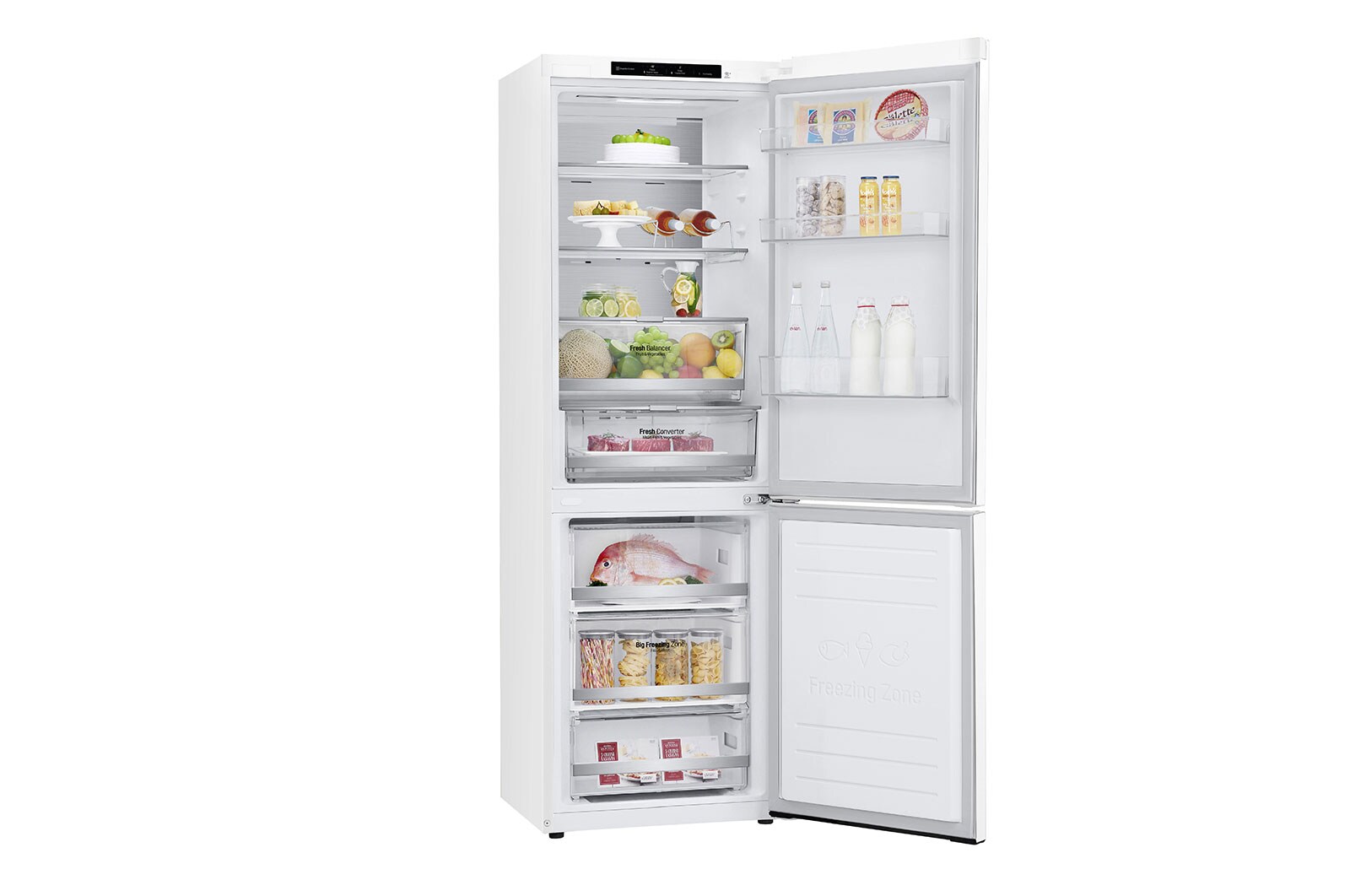 LG Kombinovaná chladnička LG | C | 341 l | Smart invertorový kompresor | DoorCooling+™, GBB71SWVCN1