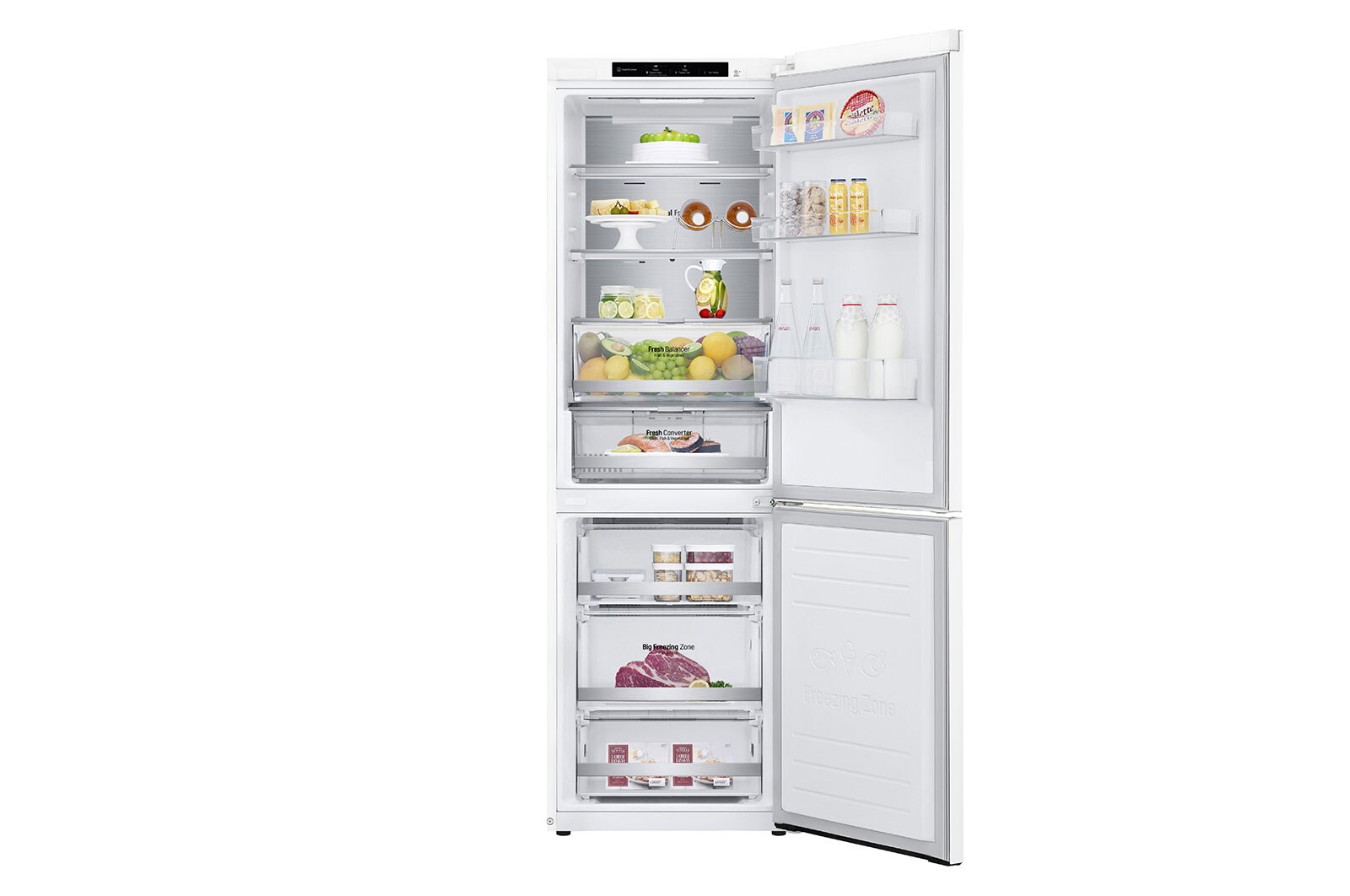 LG Kombinovaná chladnička LG | C | 341 l | Smart invertorový kompresor | DoorCooling+™, GBB71SWVCN1