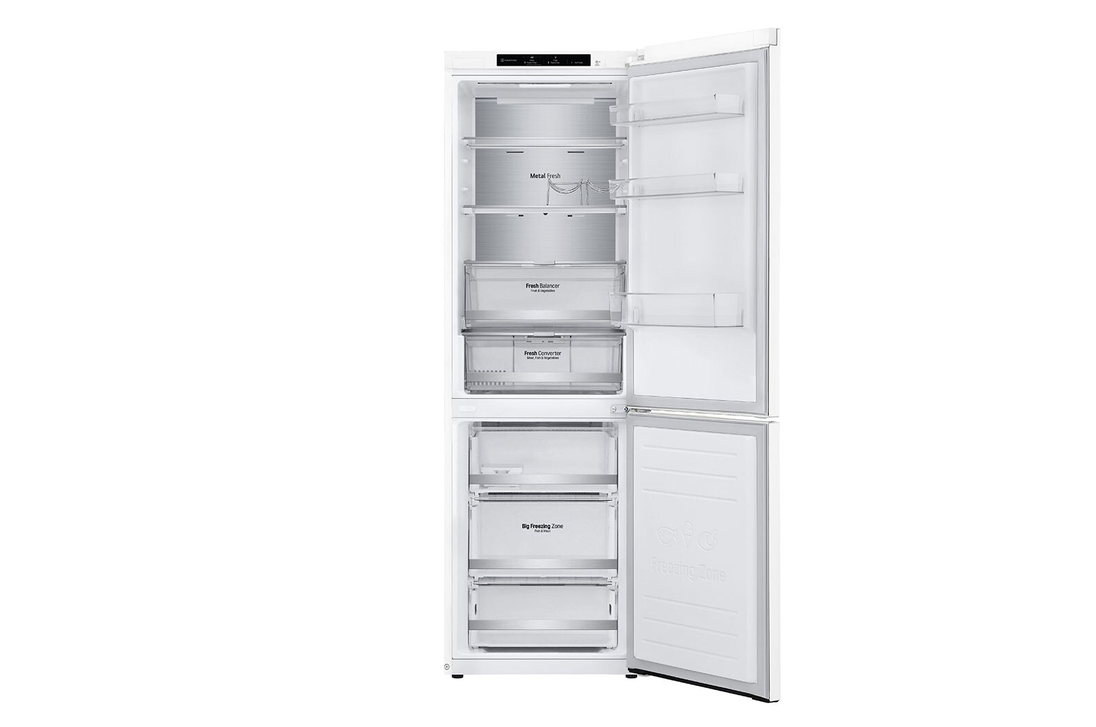 LG Kombinovaná chladnička LG | C | 341 l | Smart invertorový kompresor | DoorCooling+™, GBB71SWVCN1