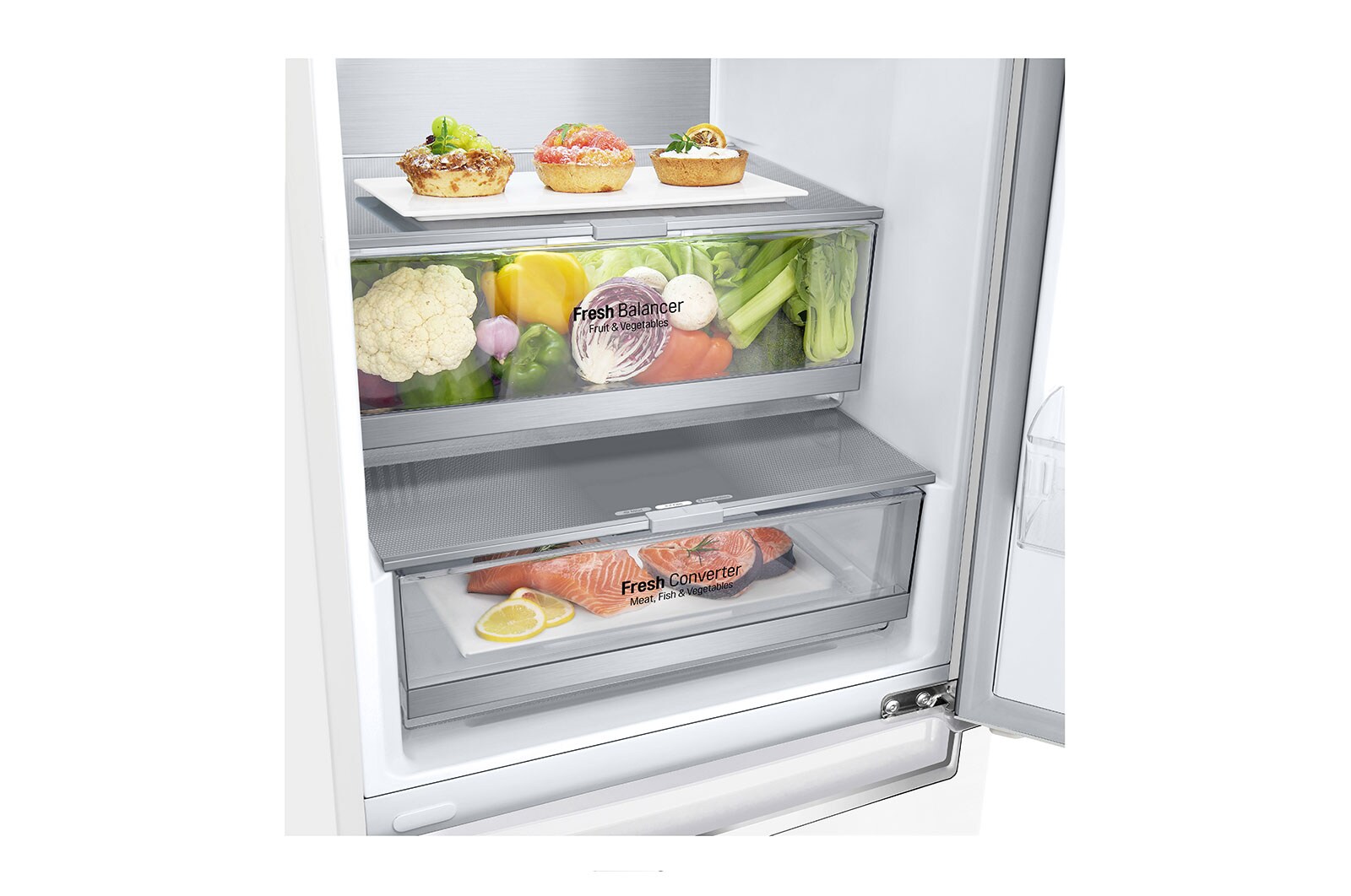 LG Kombinovaná chladnička LG | C | 341 l | Smart invertorový kompresor | DoorCooling+™, GBB71SWVCN1