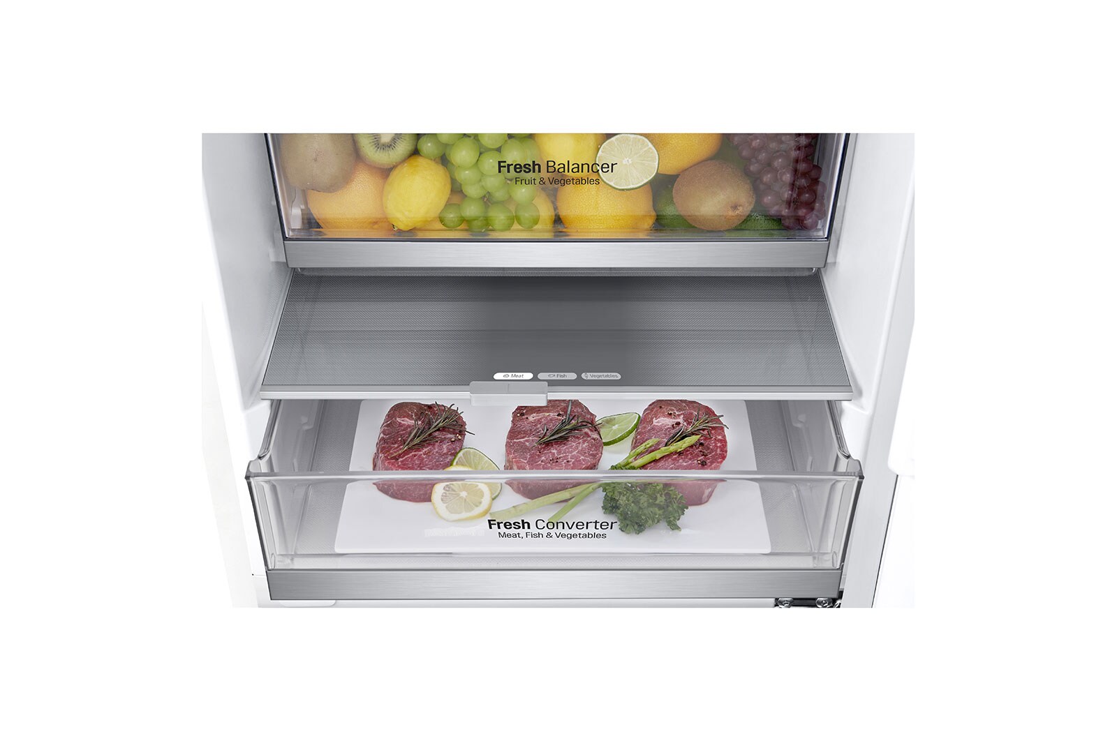 LG Kombinovaná chladnička LG | C | 341 l | Smart invertorový kompresor | DoorCooling+™, GBB71SWVCN1